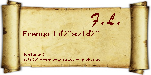 Frenyo László névjegykártya