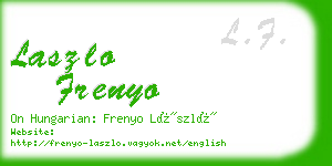 laszlo frenyo business card